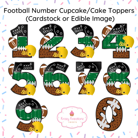 Football Number Toppers