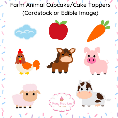 Farm Animal Toppers