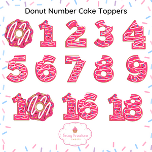 Donut Number Toppers