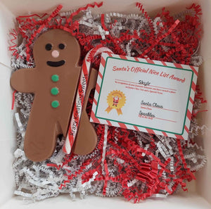 Chocolate Gingerbread Man Santa Award Gift