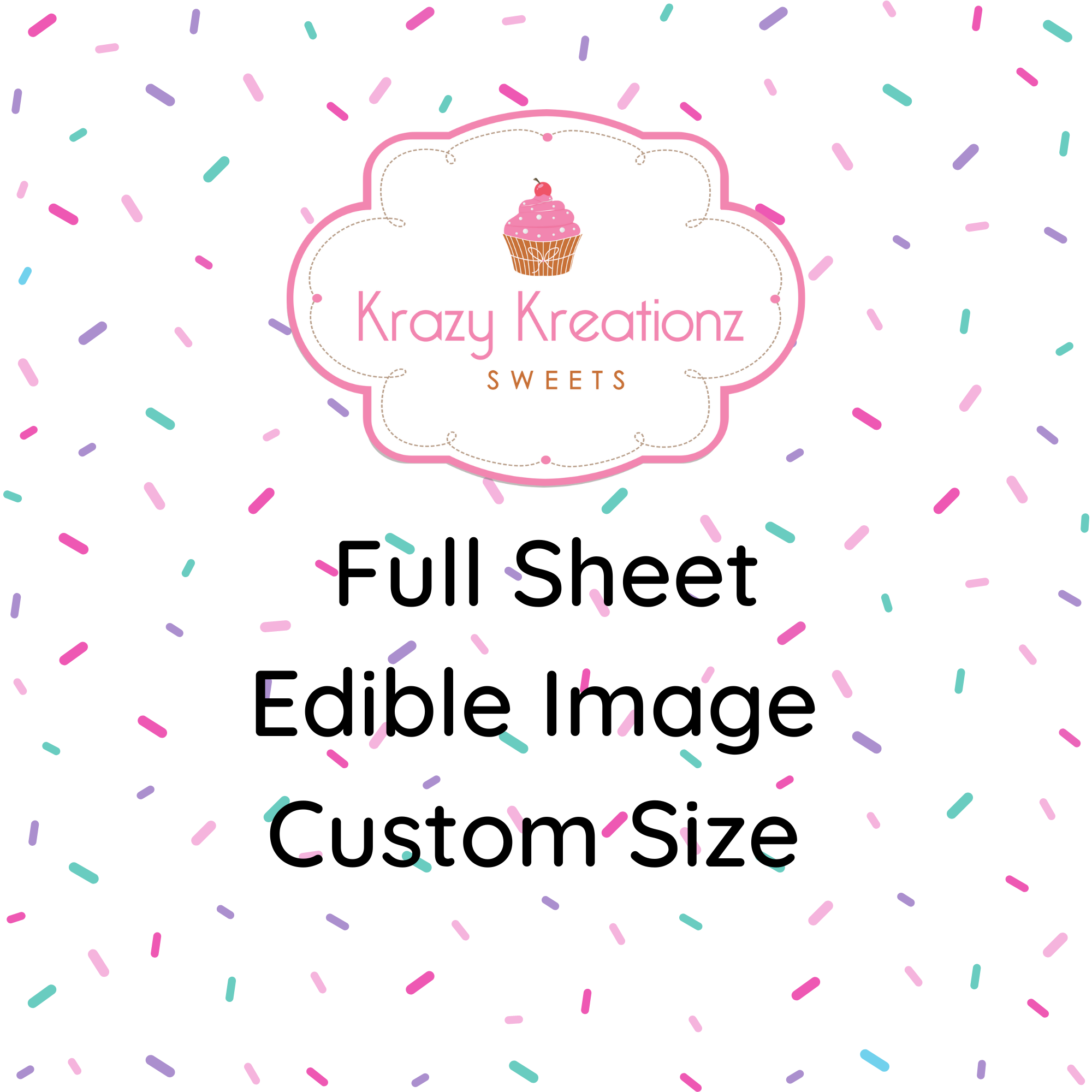 Full Sheet Custom Size Edible Image