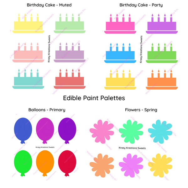 Edible Paint Palettes - Pack of 6