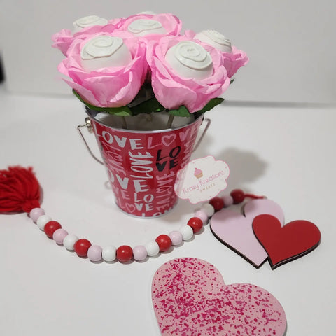 Rose Cake Pop Bouquet - 1/2 Dozen