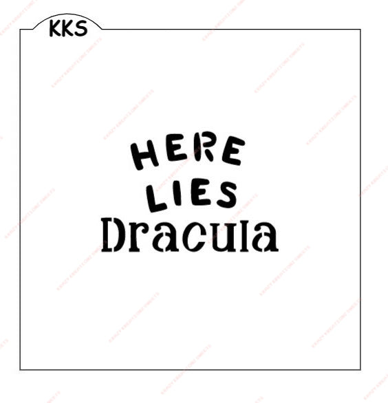 Here Lies Dracula Stencil