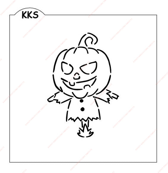 Paint Your Own Cookie Scarecrow Pumpkin Stencil