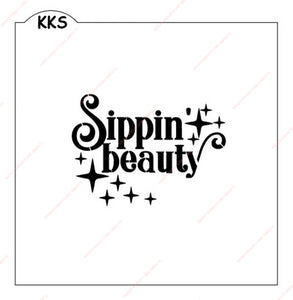Sippin Beauty Stencil