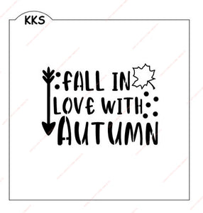 Fall In Love With Autumn  Stencil