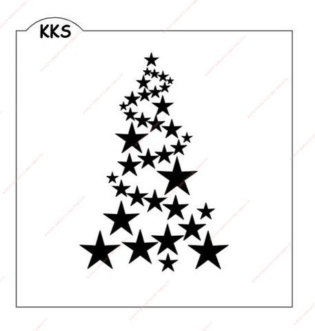 Star Tree Stencil