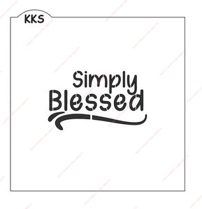 Simply Blessed Stencil