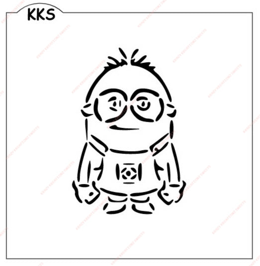Paint Your Own Cookie Minion Stencil – Krazy Kreationz Sweets