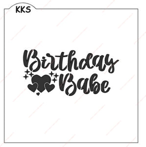 Birthday Babe Stencil