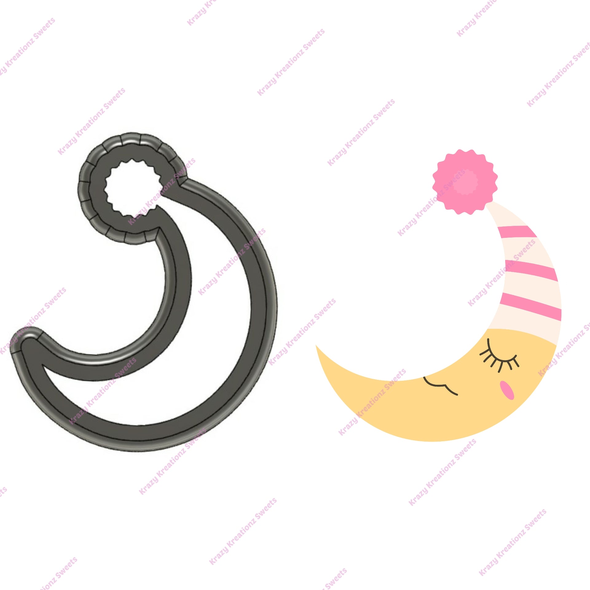 Lullaby Moon Cookie Cutter