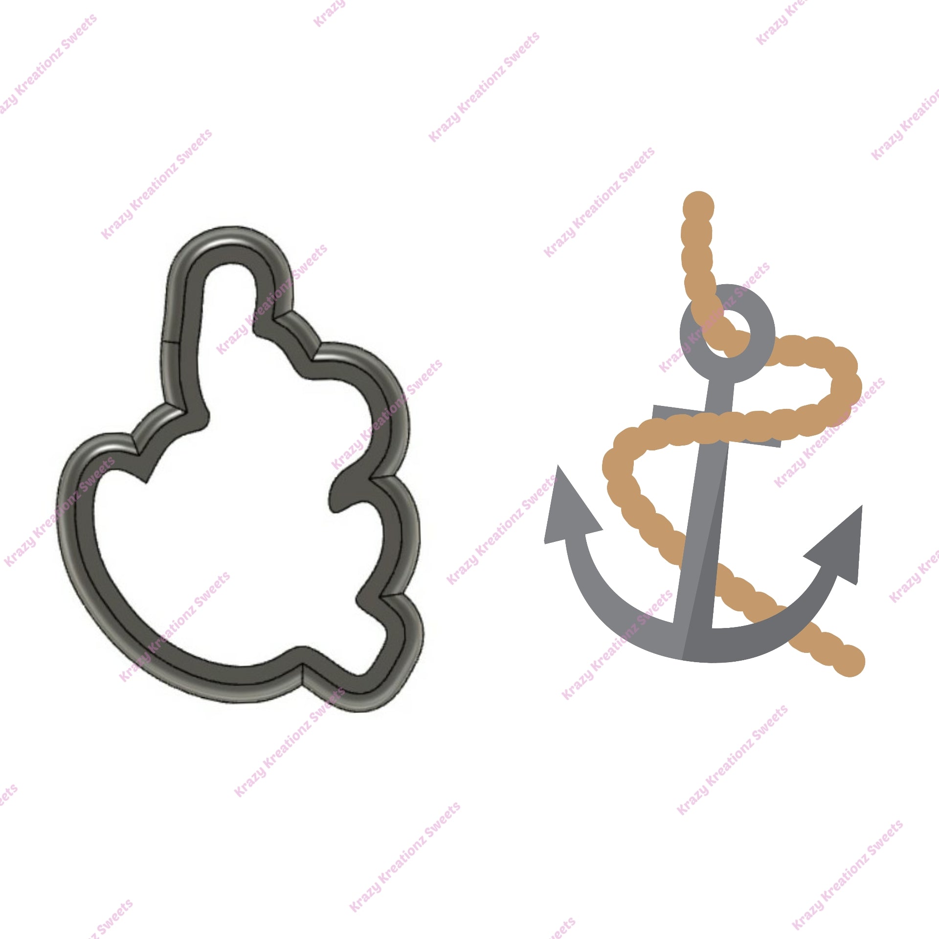Rope & Anchor Cookie Cutter