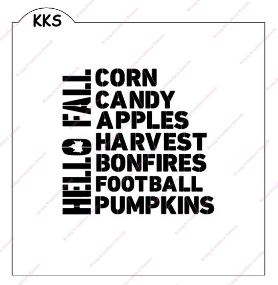 Fall Theme List Stencil