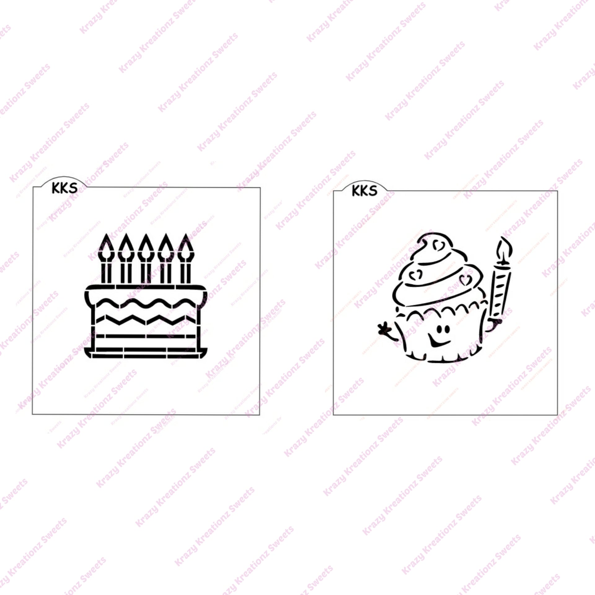 Paint Your Own Cookie Birthday Stencil Bundle