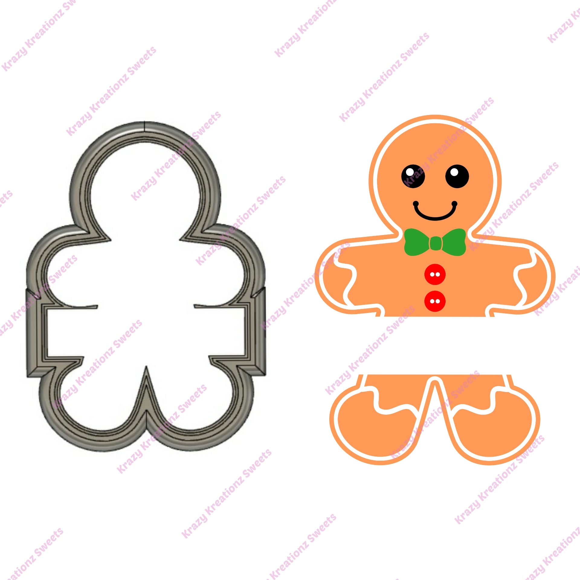 XL Gingerbread Boy Plaque Cookie Cutter