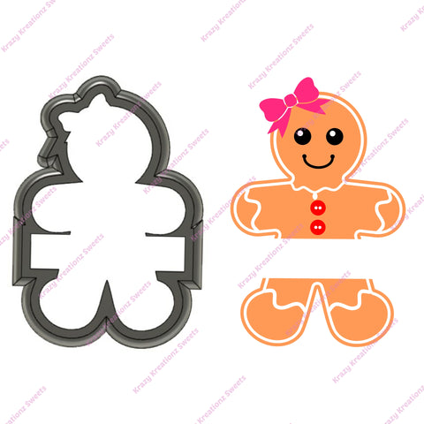 XL Gingerbread Girl Plaque Cookie Cutter