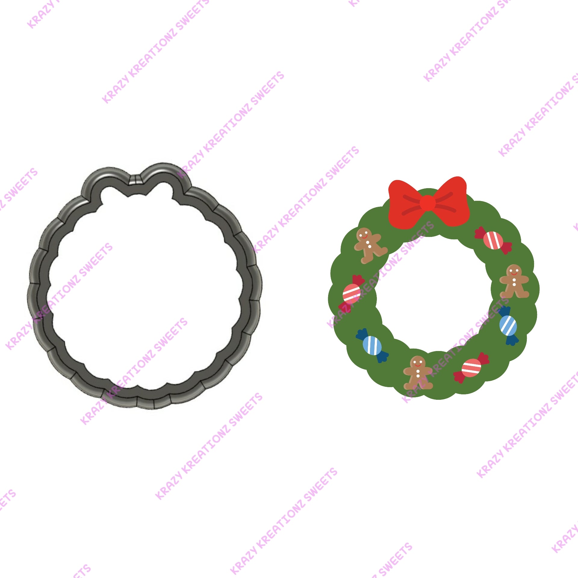 Holiday Wreath Cookie Cutter