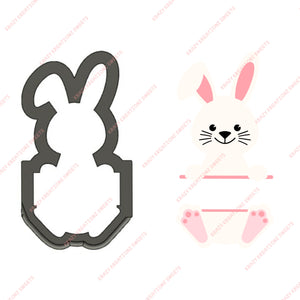 Bunny Sitting Plaque Cookie Cutter