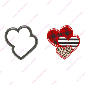 Stacked Hearts Cookie Cutter