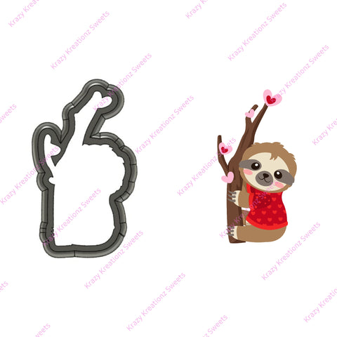Valentine's Day Sloth Cookie Cutter