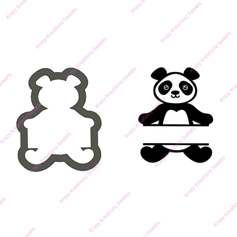 Panda Bear Plaque Cookie Cutter