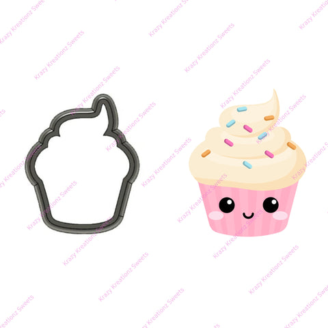 Smiley Cupcake Cookie Cutter