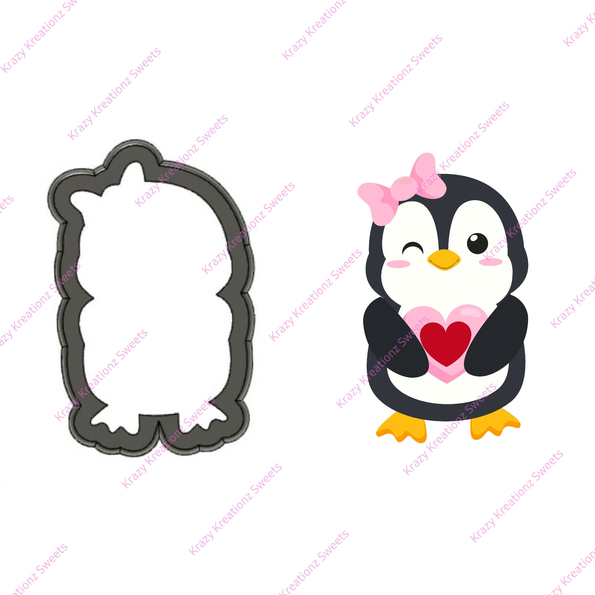 Girl Penguin Cookie Cutter