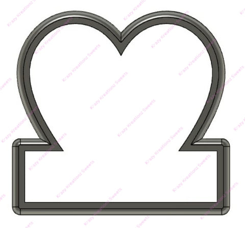 XL Heart Plaque Cookie Cutter