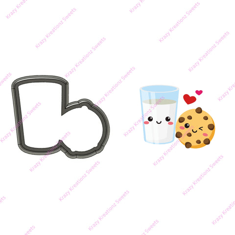 Smiley Milk and Cookie Cookie Cutter