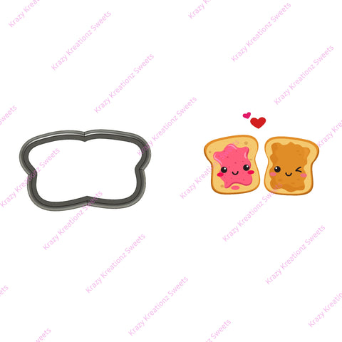 Peanut Butter and Jelly Cookie Cutter