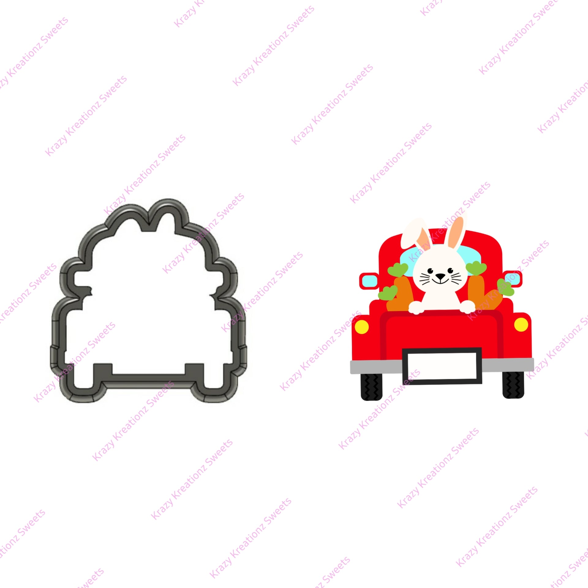Bunny Truck Cookie Cutter