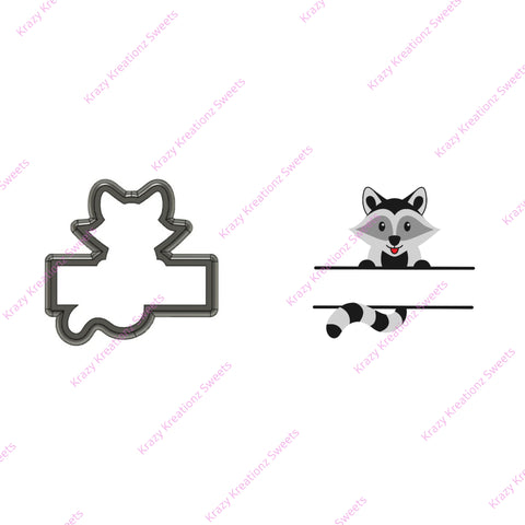 Raccoon Plaque Cookie Cutter