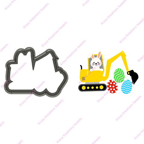 Bunny Digger Truck Cookie Cutter