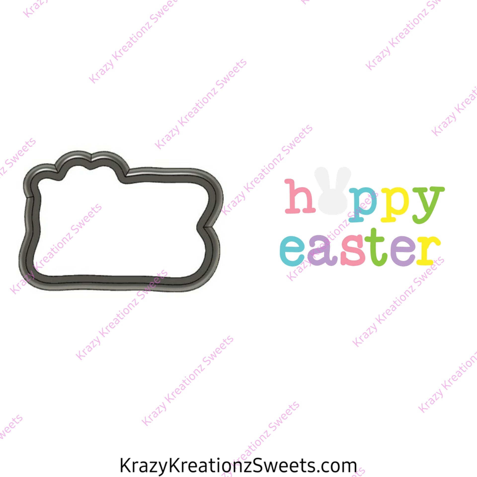 Happy Easter Plaque Cookie Cutter