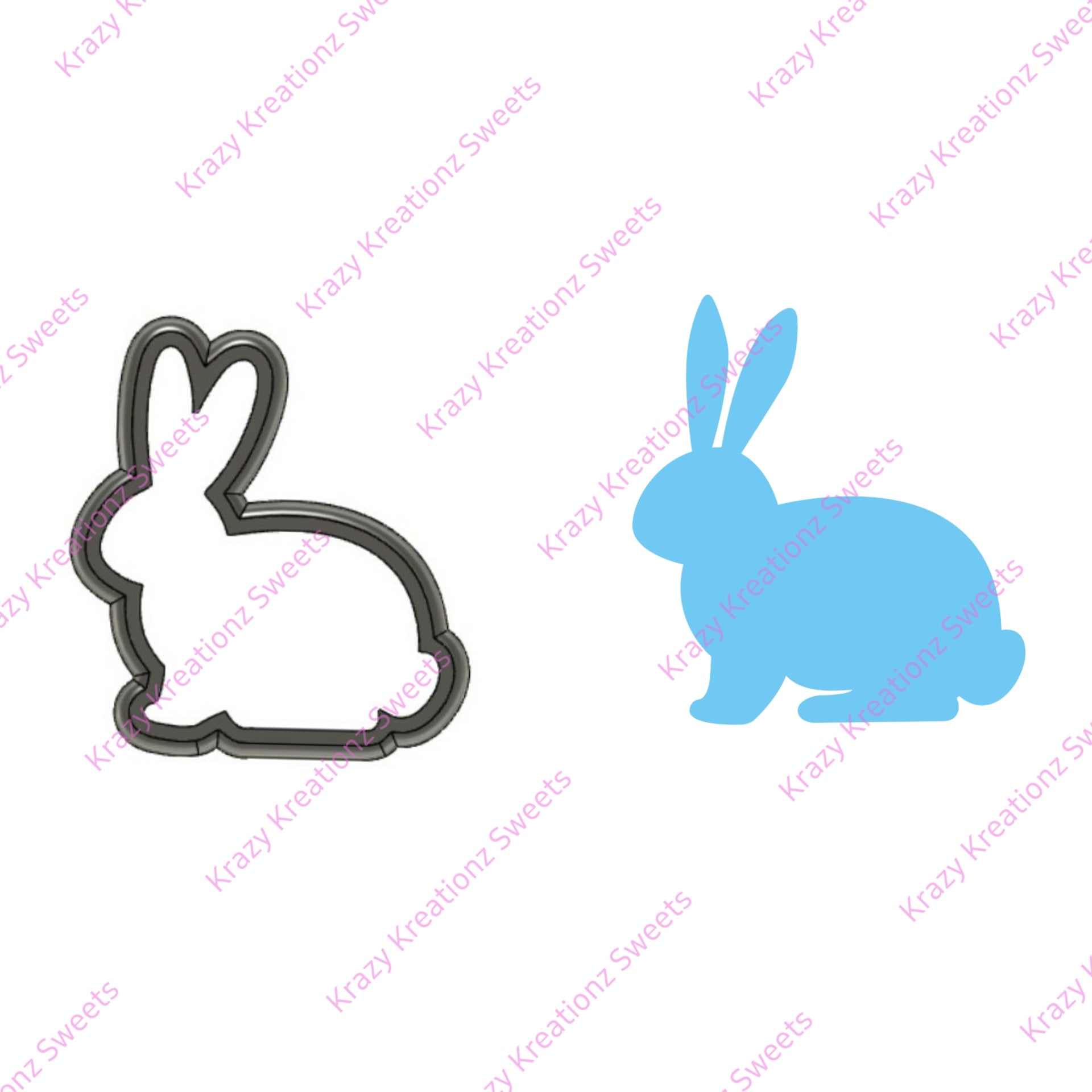 Sitting Bunny Silhouette Cookie Cutter