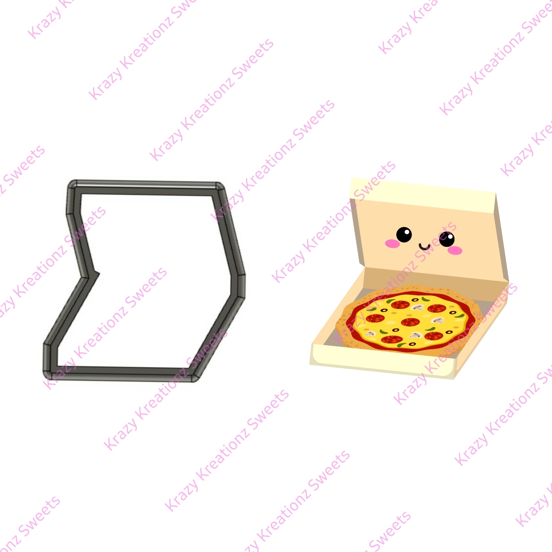 Smiley Pizza Box Cookie Cutter