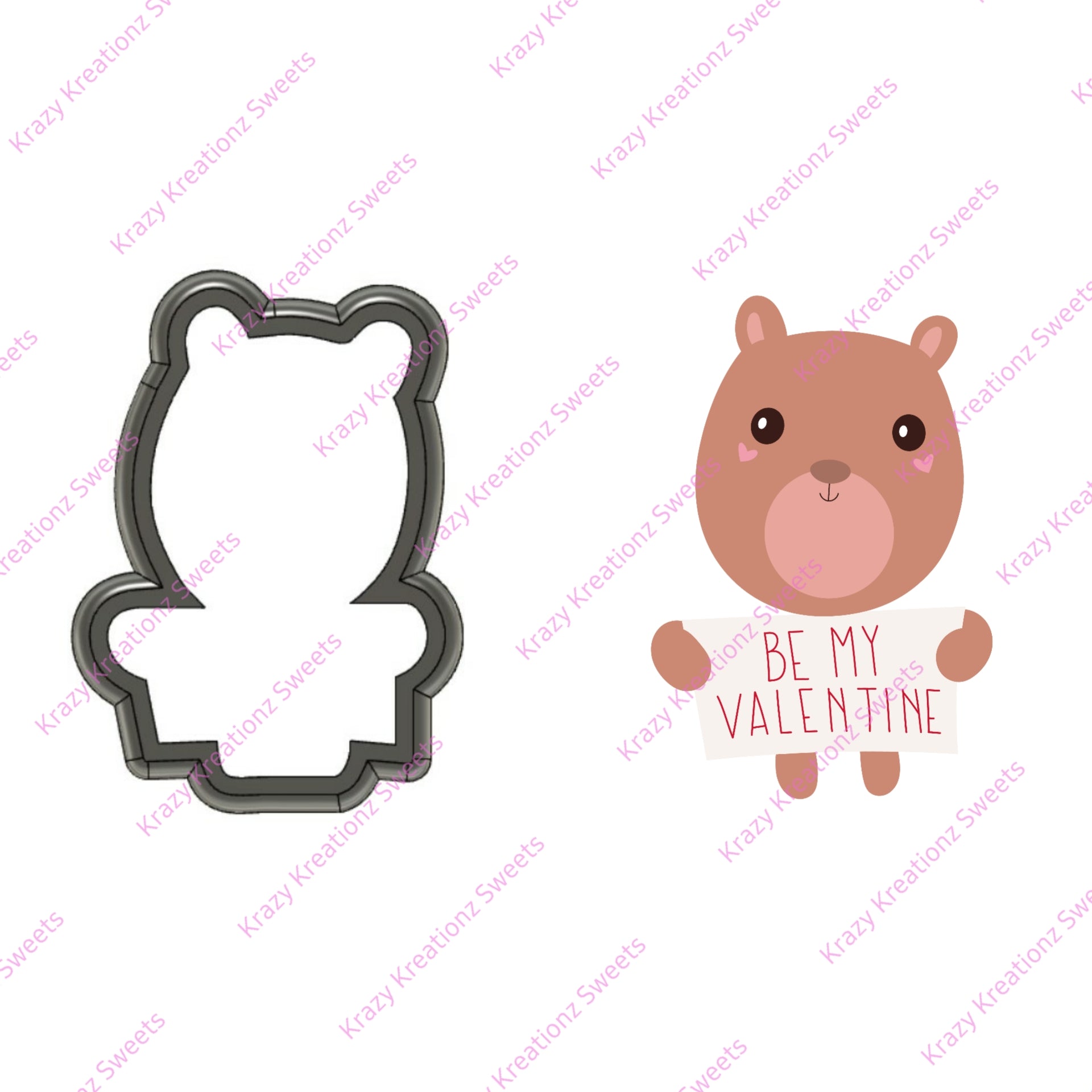 Be My Valentine Bear Cookie Cutter