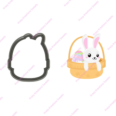 Bunny in Easter Basket Cookie Cutter