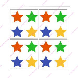 Edible Primary Color Star Paint Palettes