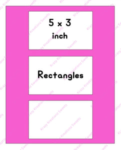 5x3 inch Rectangles Edible Image
