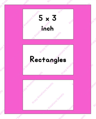 5x3 inch Rectangles Edible Image