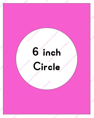 6 inch Circle Edible Image