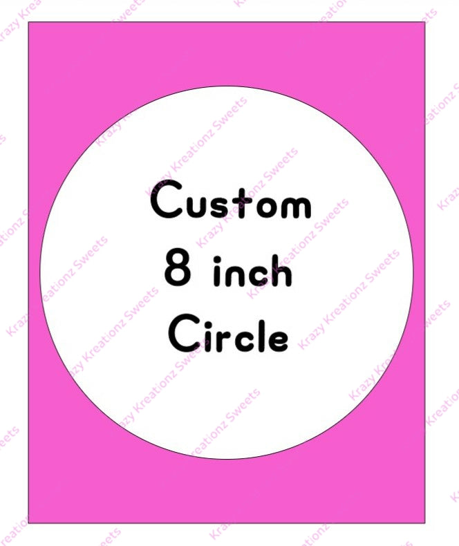 8 inch Round Edible Image