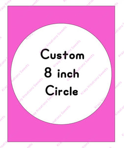 8 inch Round Edible Image