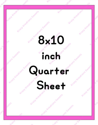 8x10 inch - Quarter Sheet Edible Images