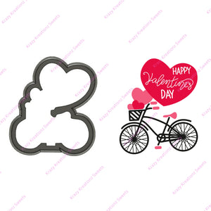 Valentine's Day Heart Bike Cookie Cutter