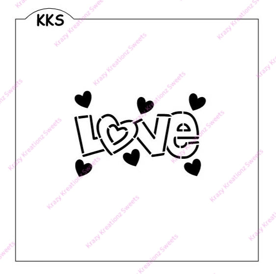 Love Heart Stencil – Krazy Kreationz Sweets