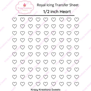 1/2 inch Heart Transfer Sheet – Krazy Kreationz Sweets