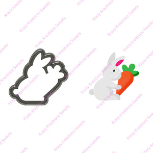 Rabbit Holding Carrot Cookie Cutter